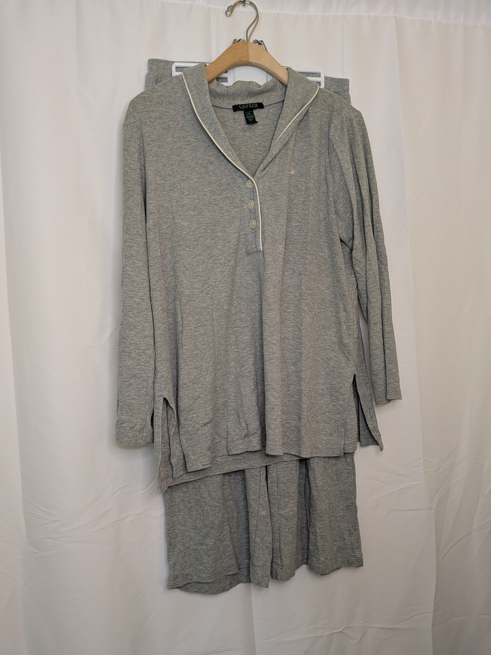 🔴5/$25 Ralph Lauren Heather Gray Pajamas Set